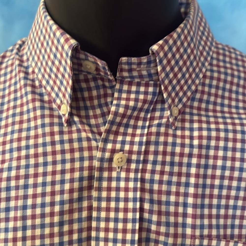 Ralph Lauren Men's Purple button down Checkered Shirt EA022